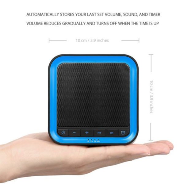 avantek white noise machine in hand