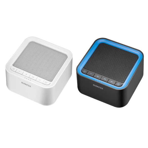 Avantek white noise machine in two different colours