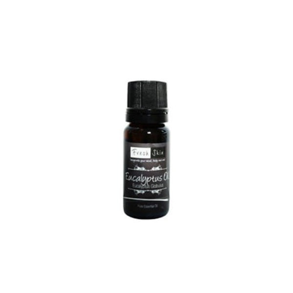 Eucalyptus oil on white background