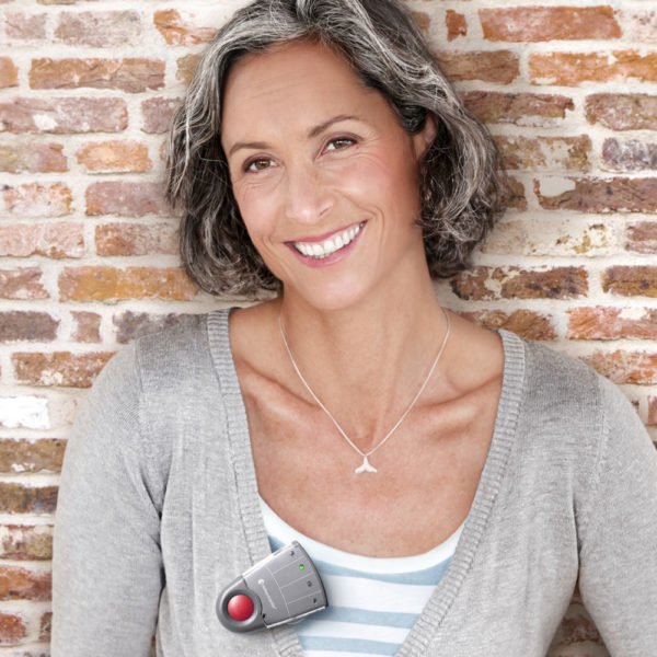 Image of woman wearing Bellman Pager