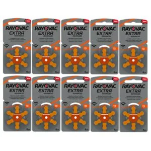RAYOVAC Extra Hearing Aid Batteries Size 13 – 60 Batteries