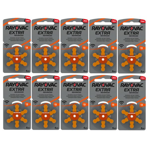 Rayovac Hearing Aid Batteries Box of 10 x 6pk