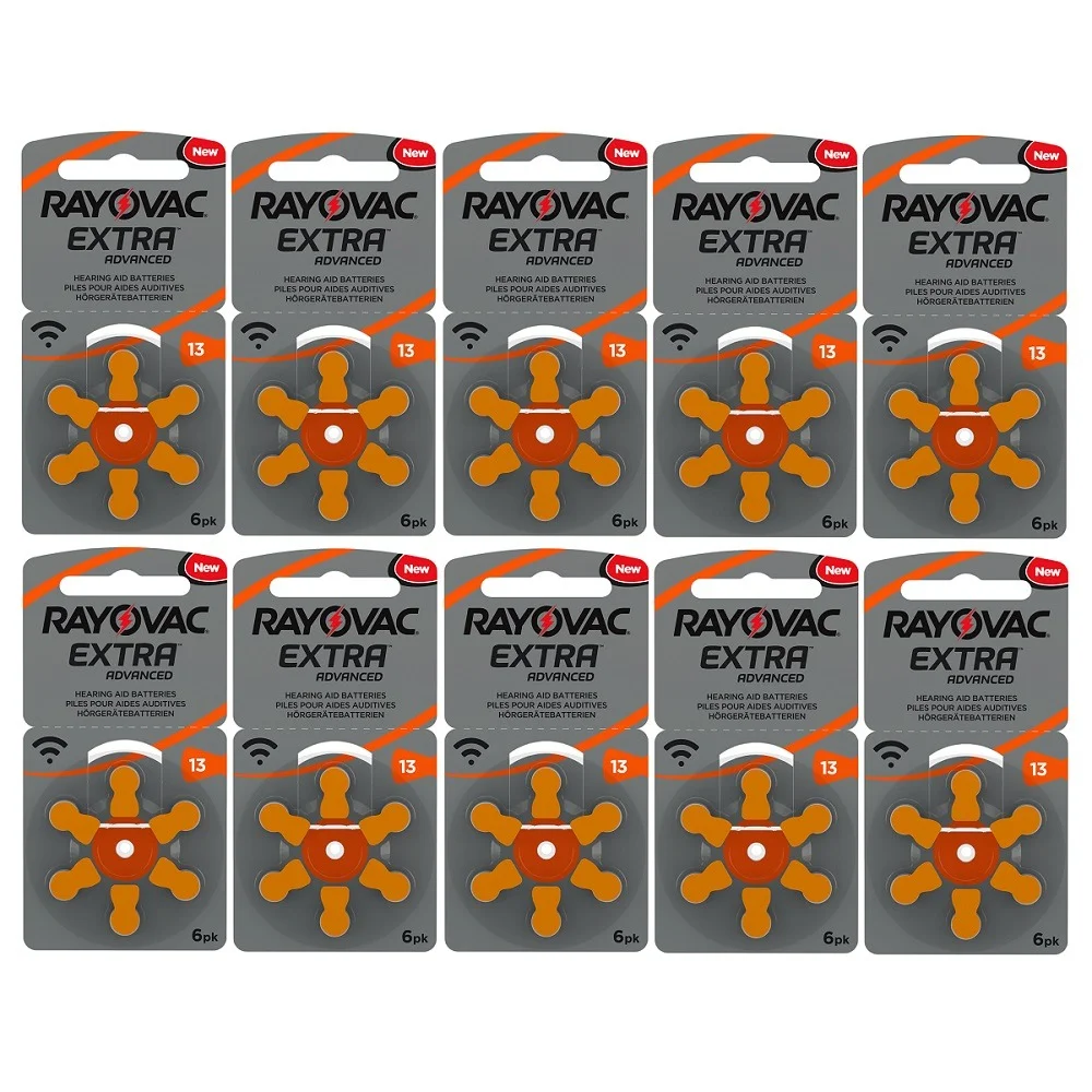 Rayovac Extra Hörgerätebatterien – Größe 312, Braun, 1,4 V, 180 MAh, 6er Pack