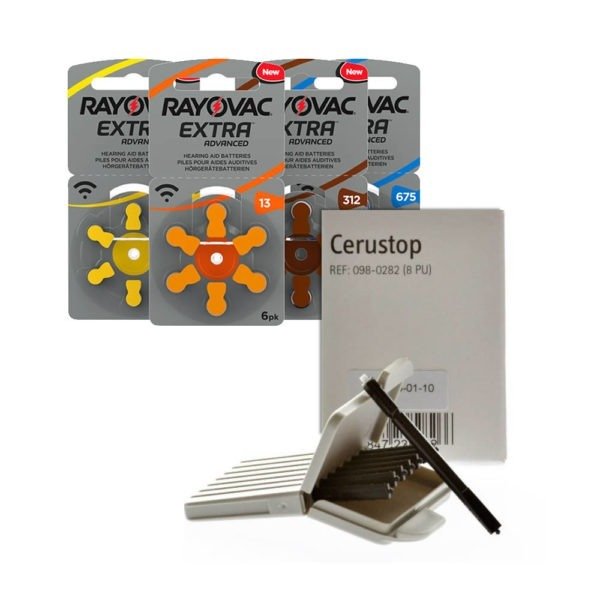 special offer on pack of cerustops and hearing aid abtteries