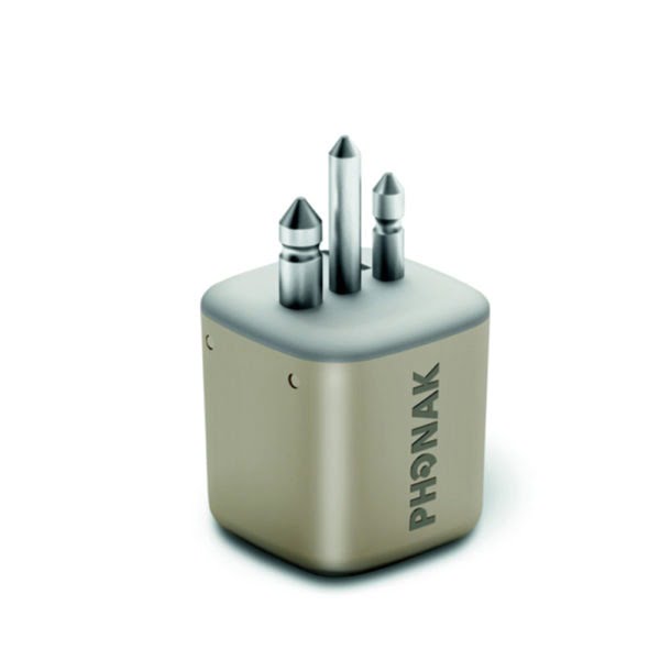 Phonak roger reciever on white background