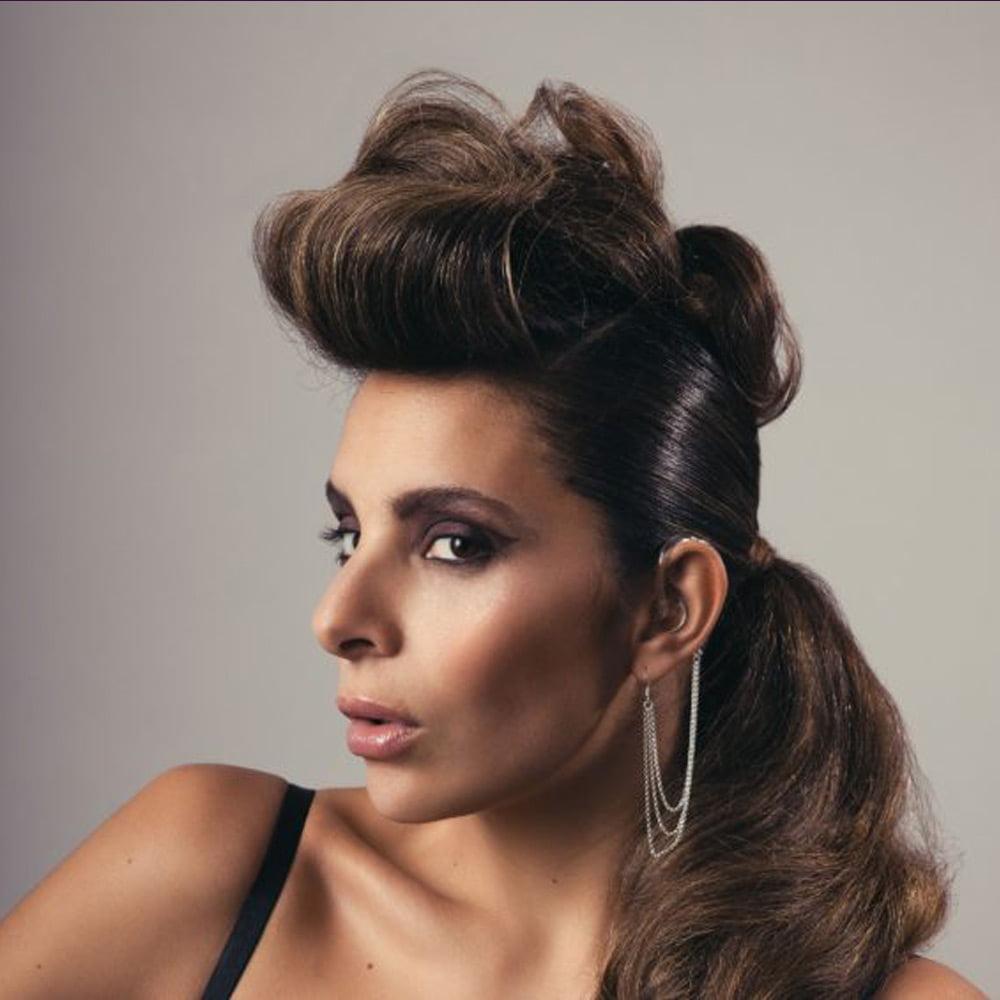 model wearing Luisa Deaf Metal Jewellery