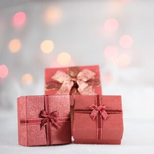 Christmas hearing loss gift guide reference in red boxes