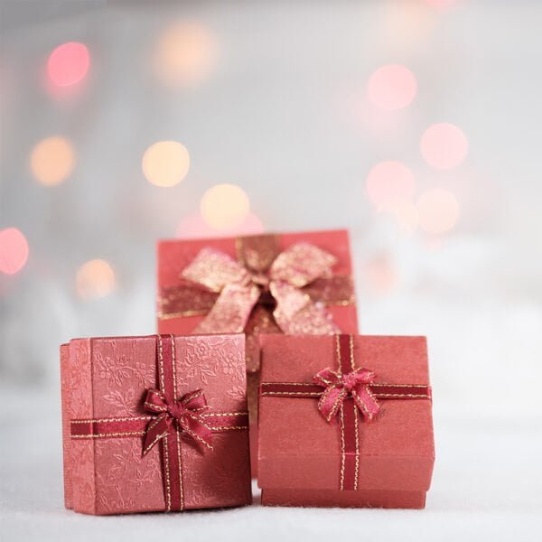 Christmas hearing loss gift guide reference in red boxes